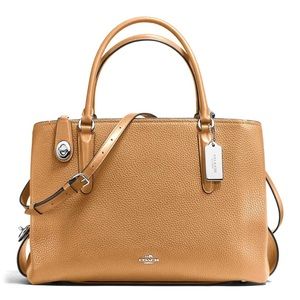 Coach Women's Brooklyn 34 Carryall Leather Handbag - Camel